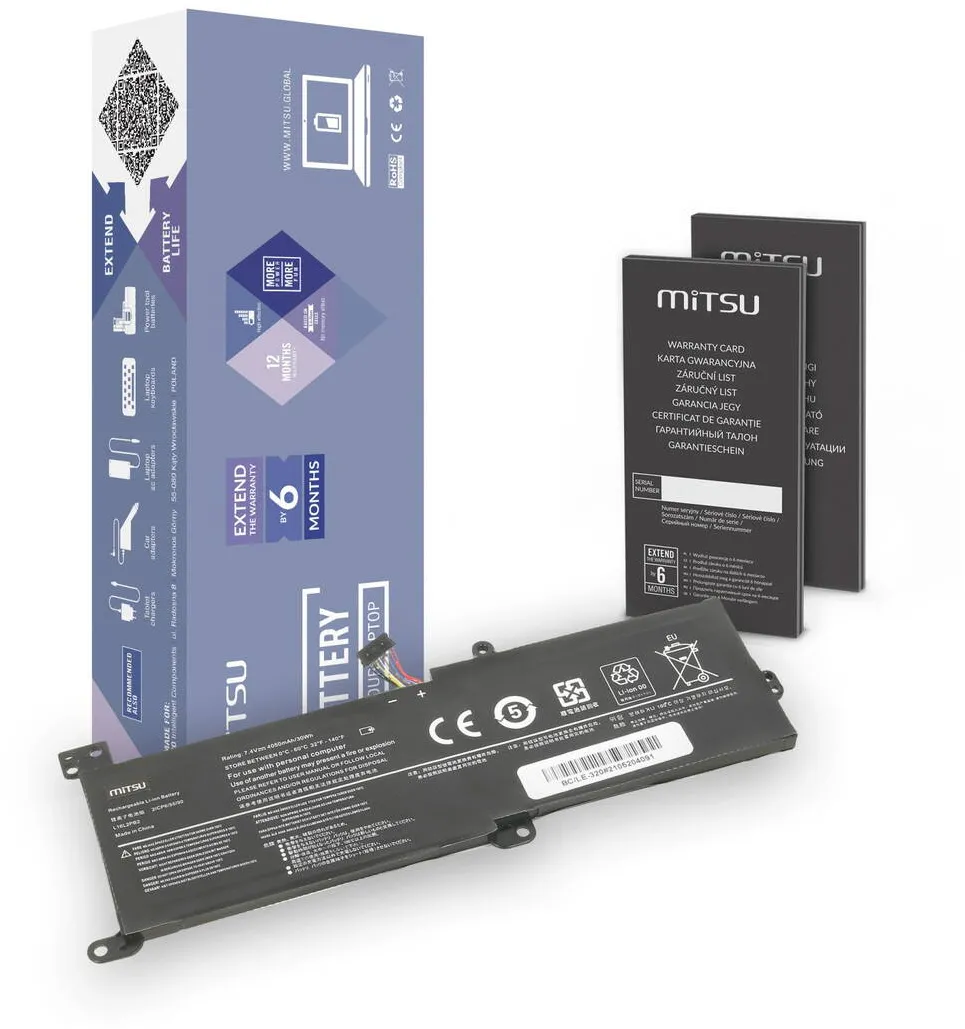 Acumulator Laptop MITSU Cu accesorii, Negru