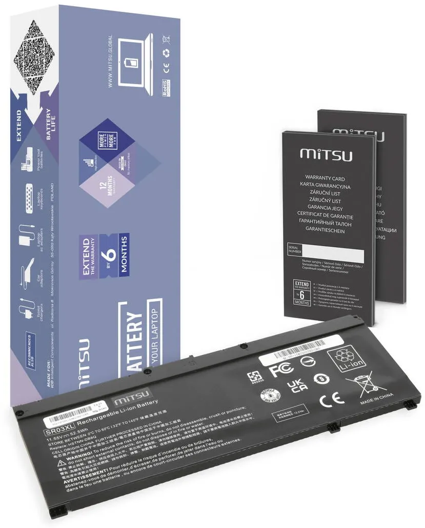 Acumulator Laptop MITSU pentru HP Pavilion Gaming 15 17