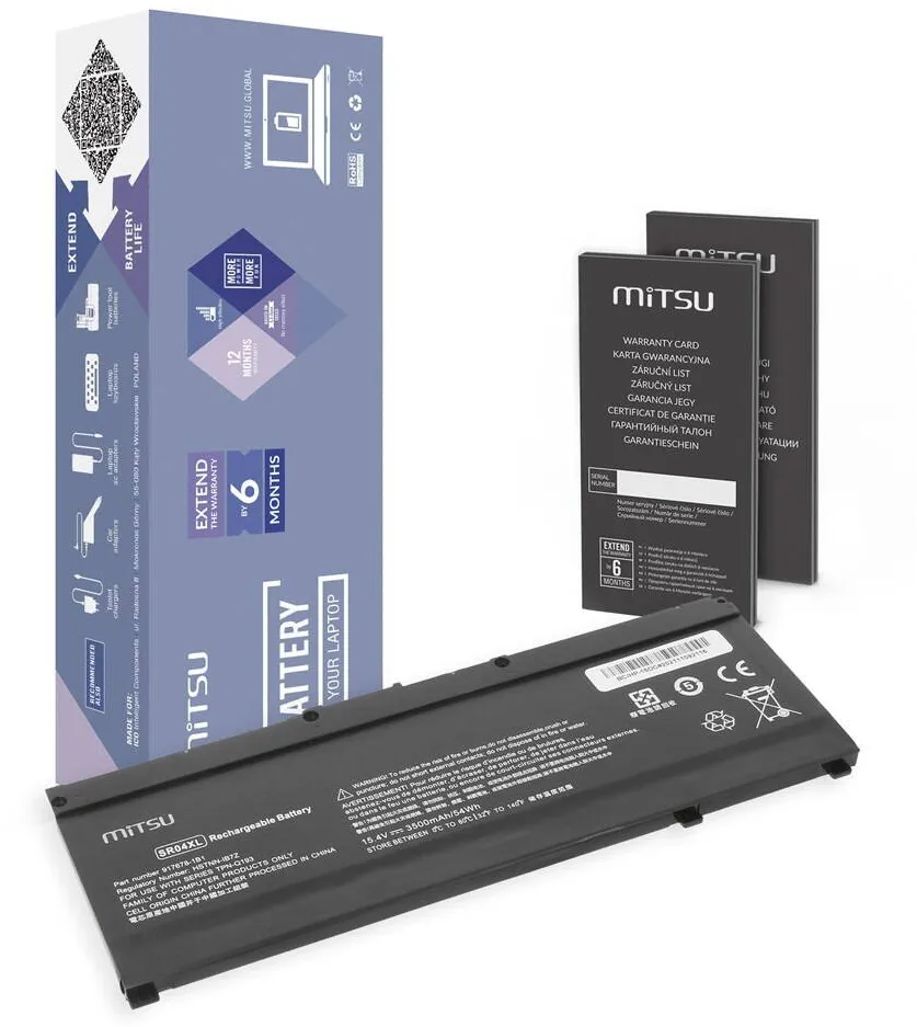 Acumulator Laptop MITSU pentru HP Omen, 15-DC, 3500 mAh, 54 Wh,15,4 V