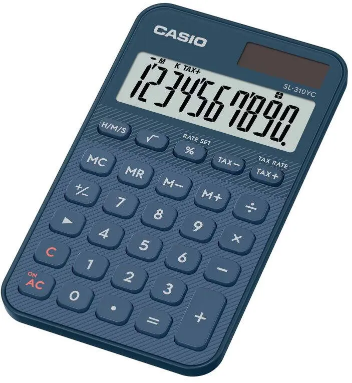 CASIO Calculator de birou SL-310YC-NY, albastru, dimensiuni 301477