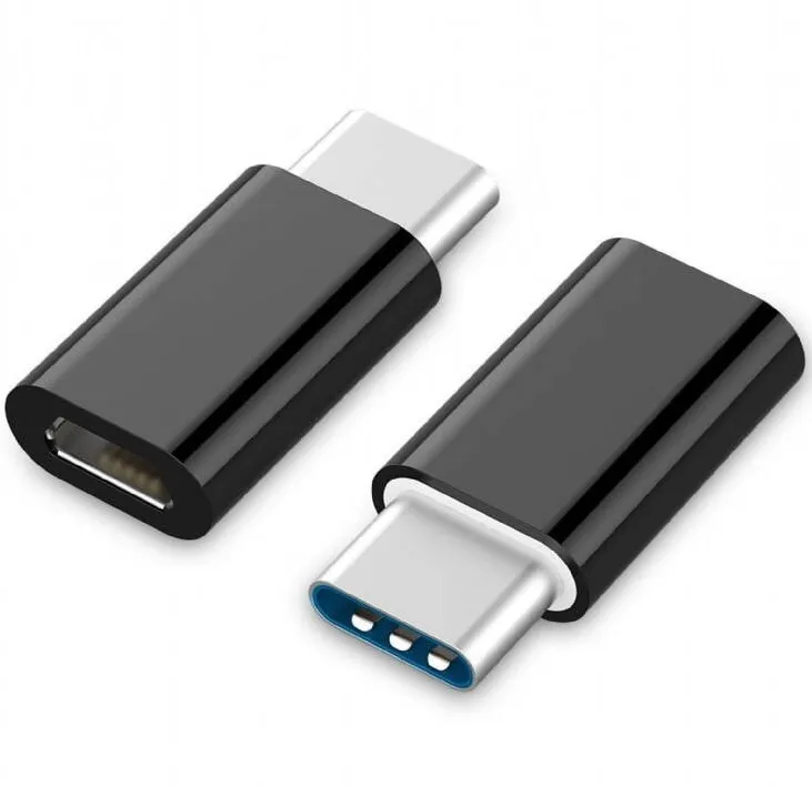 Adaptor Gembird Adaptor Gembird, USB 2.0, USB Type-C (T) la Micro-USB (M), Negru, A-USB2-CMmF-01