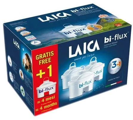 LAICA Filtre Laica Biflux pentru cana de filtrare apa, 3 buc +1 gratis