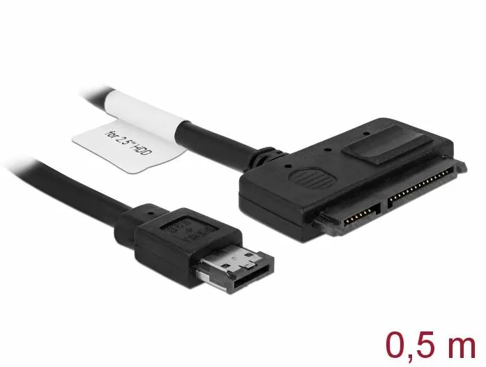 DELOCK 84396, Power Over eSATA cable - Power Over eSATA cable - 50 cm