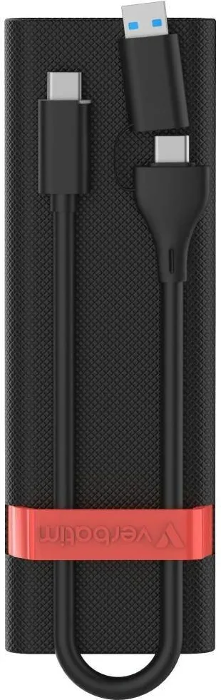 Rack VERBATIM Rack extern Verbatim Store n Go, SSD M.2 NVMe, 10Gbps, Interfata USB-C 3.2, Negru