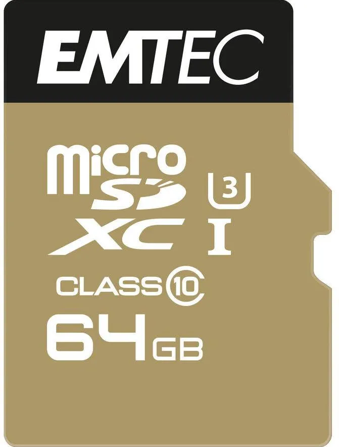 Card de Memorie Emtec MicroSD  64GB SDHC CL10 Speedin V30 A1 4K Adaptor