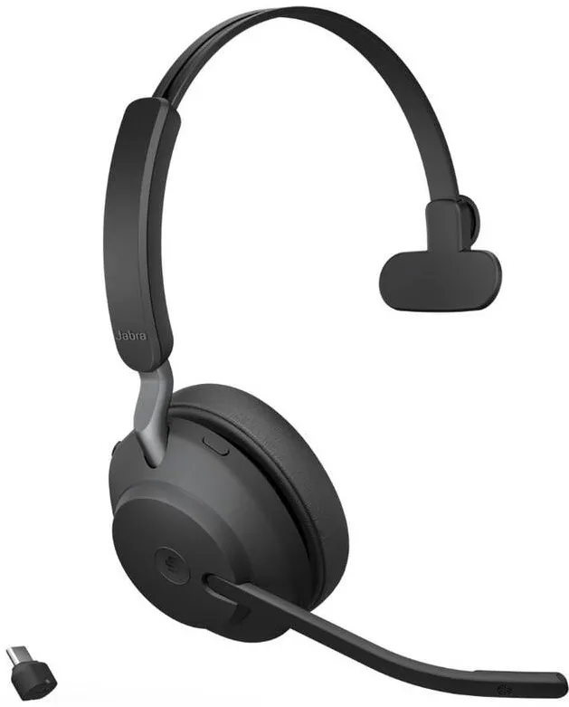 Casti Office/Call Center Jabra Headset Evolve2 65 USB-C MS Mono schnurlos