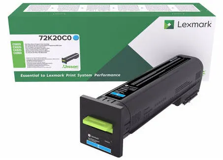 Toner imprimanta Lexmark 72K20C0 Cyan