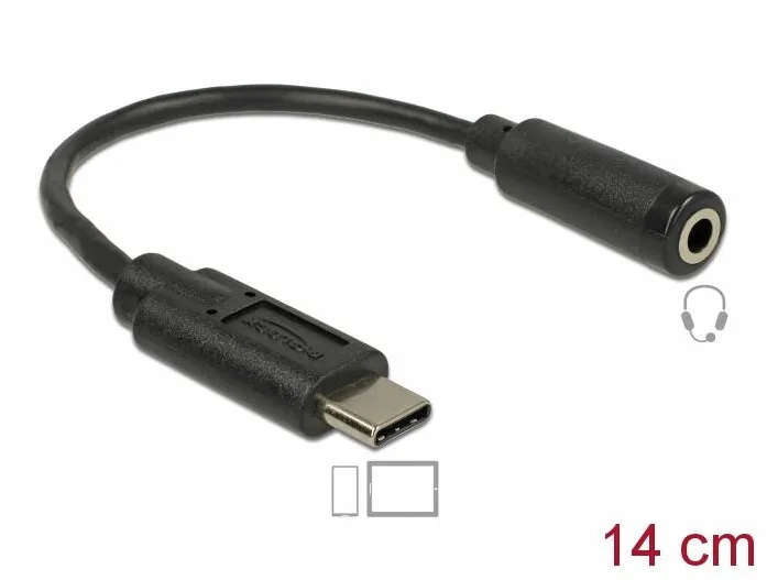 Adaptor DELOCK audio USB Type-C™ tata la mufa Stereo mama 14 cm