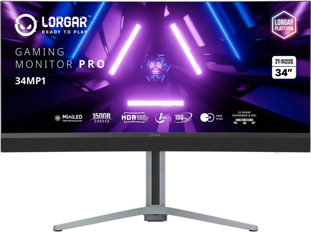 Monitor LORGAR LRG-34MP1W180C-GY