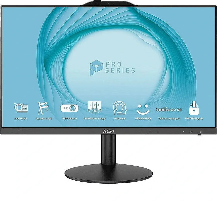 Sistem All in One MSI PRO AP242P 14M-649XEU i5-14400 23,8" IPS LED FHD Non-Touch Anti-Glare 16GB SSD512GB M.2 AX211 WiFi 6E NoOS Black