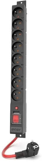 Acar S8 Black 8 AC outlet(s) 230 V 3m