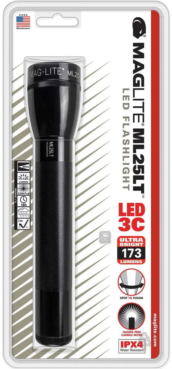 Maglite Lanterna Maglite LED, 3xC, 173 lumeni, negru