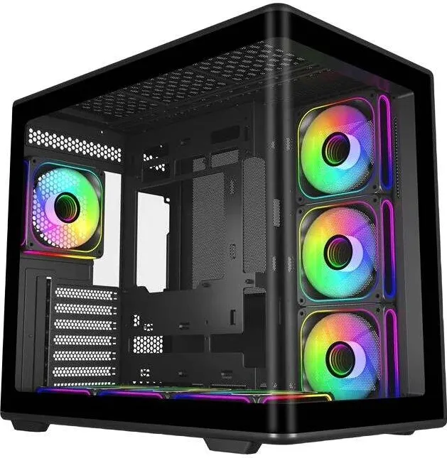 Carcasa PC Cooler Master Cooler Master Elite 600, sticla securizata, RGB, negru, 445x410x285mm