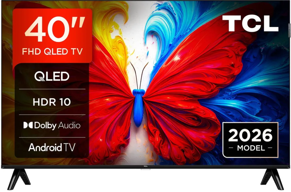 Televizor TCL QLED 40S5L, 100 cm, Smart Android TV, Full HD, Clasa F (Model 2026)