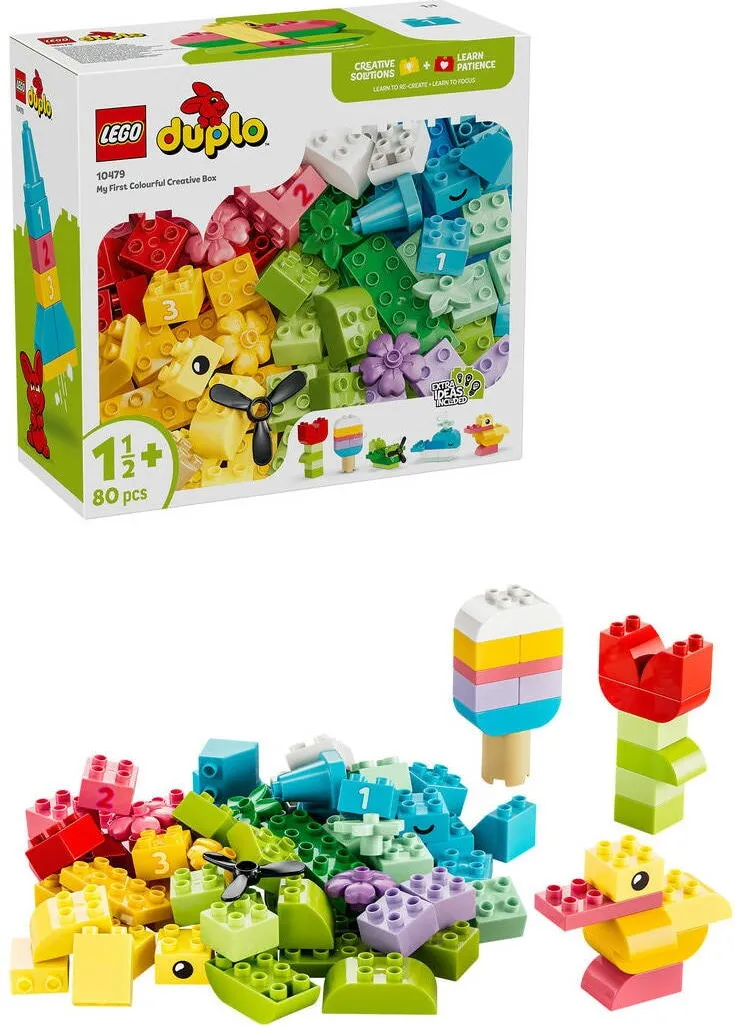 LEGO DUPLO Classic - Cutie creativa in culori 10479, 80 piese