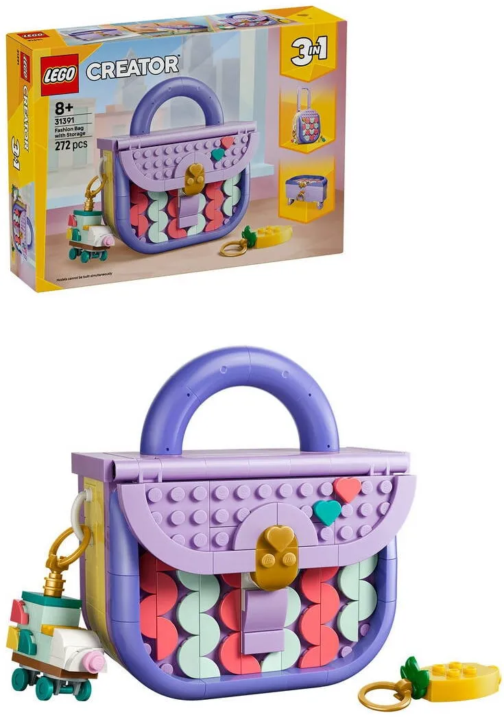 LEGO Set de constructie Creator 3 in 1 Geanta artistica si moderna cu depozitare 31391, 272 piese