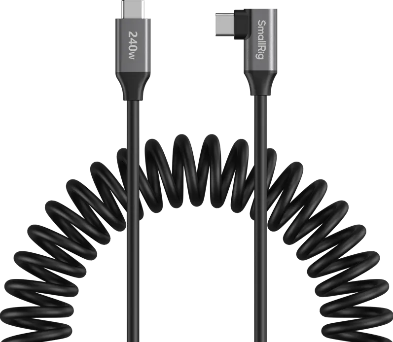SmallRig 5730 USB-C Data Cable Coiled (Straight to Angled)
