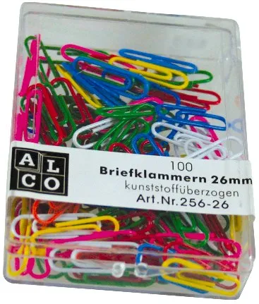 Agrafe colorate Alco 26 mm asortate 100 buc