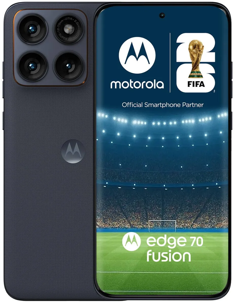 Smartphone MOTOROLA edge 70 fusion, 7000 mAh, 256GB, 8GB RAM, 5G, PANTONE Silhouette (negru)