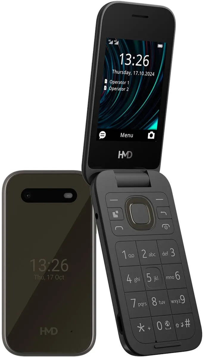 Telefon Mobil HMD HMD 2660 Flip 4G, Dual SIM, Negru