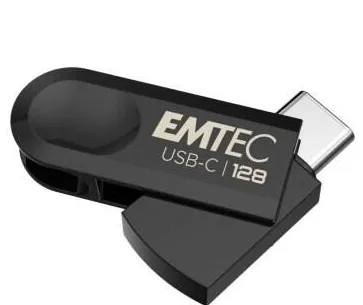 Memorie USB Emtec USB-C C280 Single 128Gb ECMMD128GC2 Negru