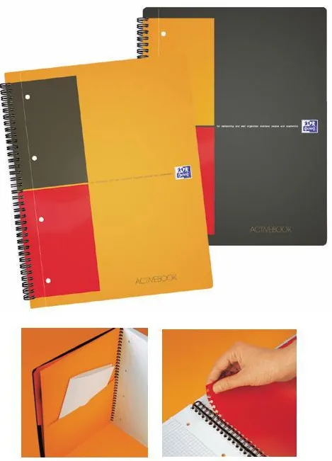 Caiet spiralat Oxford Activebook 80 file 80g/mp
