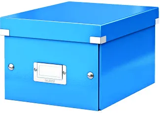 Leitz Cutie arhivare 216 x 160 x 282 mm, Leitz Click Store, carton laminat - albastru