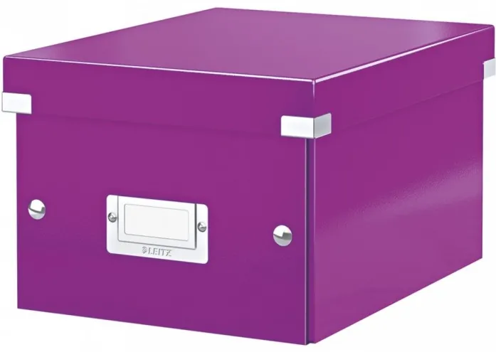 Leitz Cutie arhivare 281 x 200 x 369 mm, Leitz Click Store, carton laminat - mov