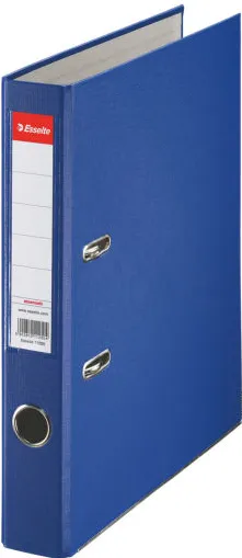 Esselte Biblioraft A4, plastifiat PP, margine metalica, 50 mm, Esselte Economy - albastru