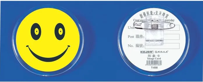 Kejea Ecuson plastic KEJEA - Smile, forma rotunda, cu ac si clips, D55mm