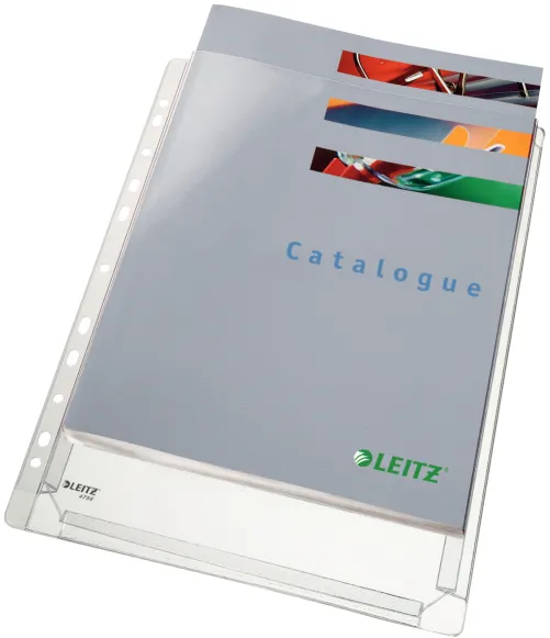 Leitz Folie protectie documente A4, cu burduf, PP - 170 microni, 10 buc/set, Leitz Jumbo