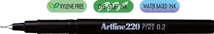 Artline Liner Artline 220, varf fetru 0.2mm - negru