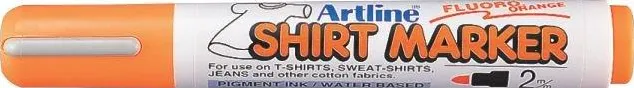 Artline T-Shirt marker Artline, corp plastic, varf rotund 2.0mm - portocaliu fluorescent