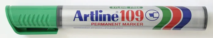 Artline Permanent marker Artline 109, corp plastic, varf tesit 2.0-5.0mm - verde