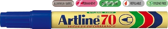 Artline Permanent marker Artline 70, corp metalic, varf rotund 1.5mm - albastru