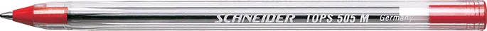 Schneider Pix Schneider Tops 505M, unica folosinta, varf mediu, corp transparent - scriere rosie