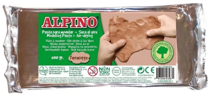 Alpino Pasta de modelat, 500 grame, Alpino - terracota