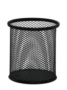 Q-CONNECT Suport metalic Mesh, pentru instrumente de scris, forma rotunda, Q-Connect - negru