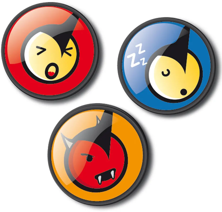 Nikidom Insigne, 3buc/set, Roller NIKIDOM - Emoticonos Fun