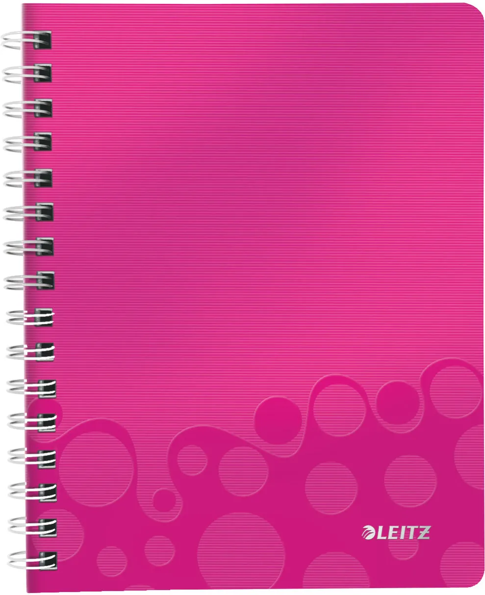 Leitz Caiet de birou A5, Leitz WOW Get Organized, A5, dictando - roz metalizat