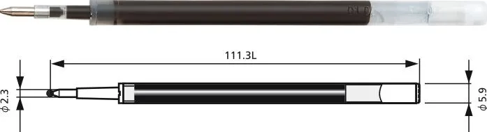 Penac Rezerve cu gel PENAC GBR3, 2 buc/set, 0.7mm, pentru FX-7, CCH-3 gel, E-grip - albastru