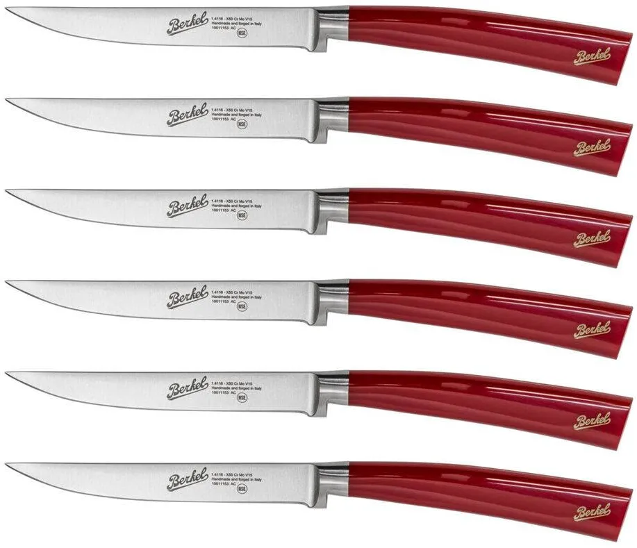 Berkel Set Cutite pentru friptura Elegance Rosso 6 buc.