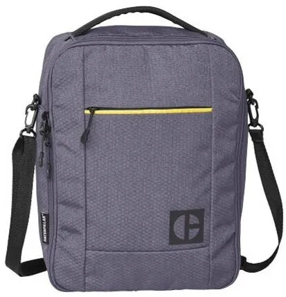 Caterpillar Borseta Code - Hex Go, material 420D hexagonal, buzunar cu fermoar - gri inchis