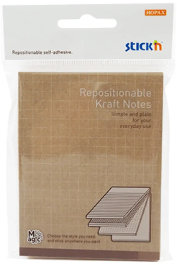Hopax Magic notes autoadeziv 76 x 101 mm, 80 file, Stick"n Magic Notes - kraft