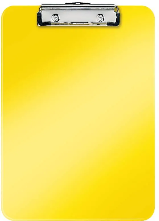 Leitz Clipboard LEITZ WOW, simplu, PS, A4, 100 coli, galben