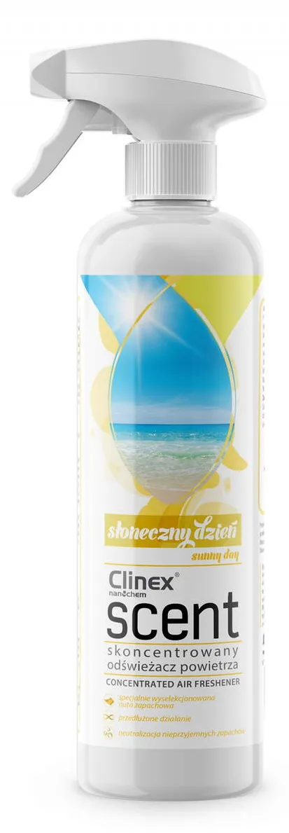 Clinex Scent Sunny Day, 500 ml, cu pulverizator, odorizant de camera
