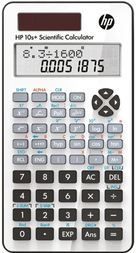 HP Calculator stiintific, 240 functii, 150x80x15mm, solar power, HP 10SPLUS
