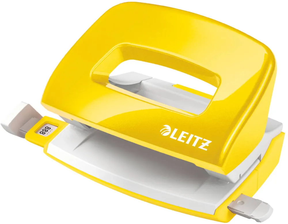 Leitz Perforator metalic LEITZ WOW 5060 MINI NeXXt Series, 10 coli, galben