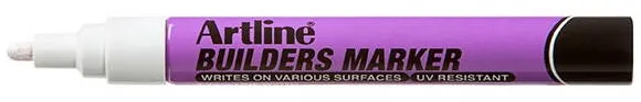 Artline Marker ARTLINE, pentru constructori, corp plastic, varf rotund 2.3mm - alb