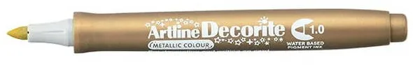 Artline Marker ARTLINE Decorite, varf rotund 1.0mm - auriu